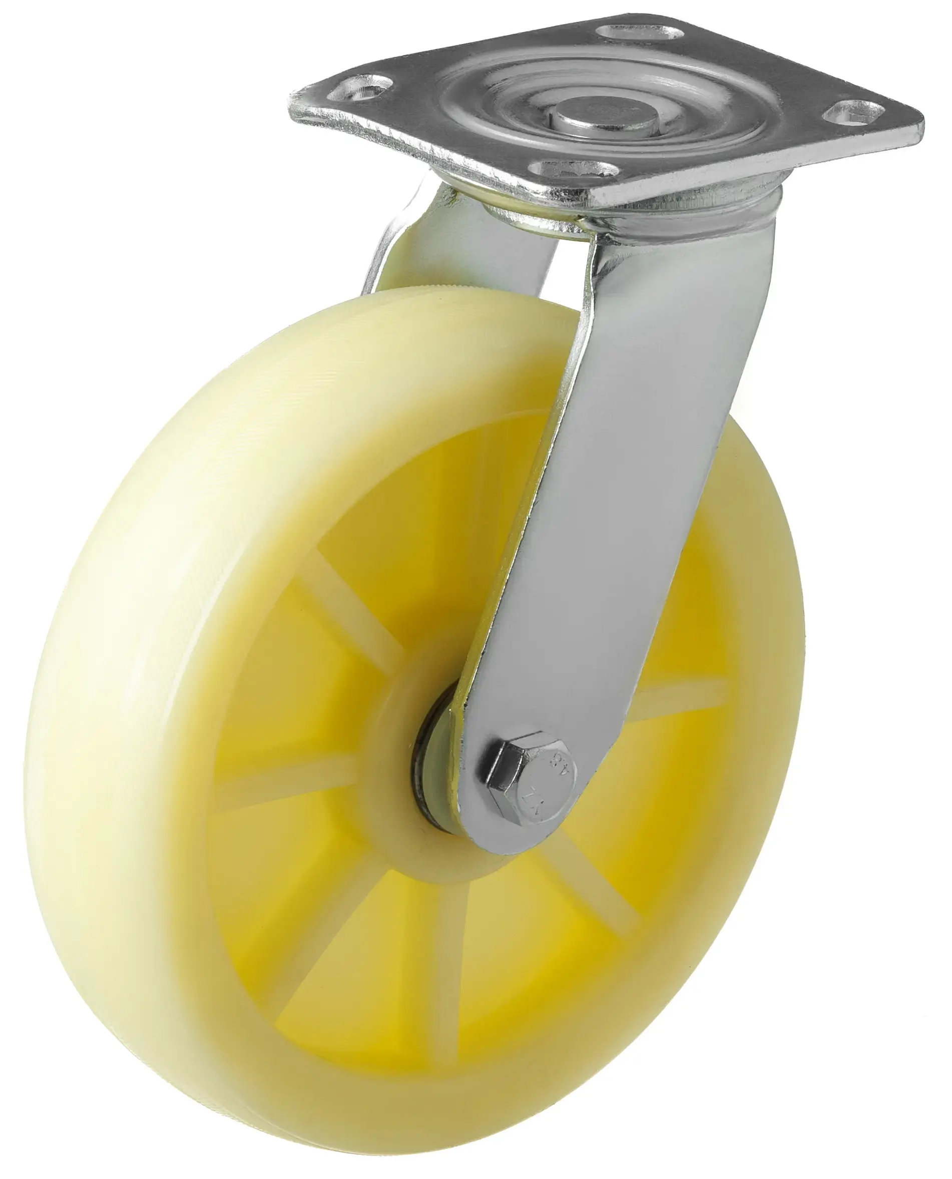 Большегрузное нейлоновое колесо 200 мм (площадка, поворотное, шарикоподшипник) - SCdn 80